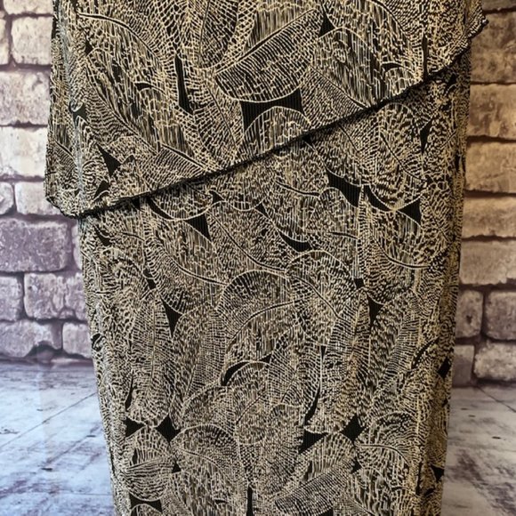 Connected Apparel Black & Ivory Short Sleeve Dress - Picture 12 of 13